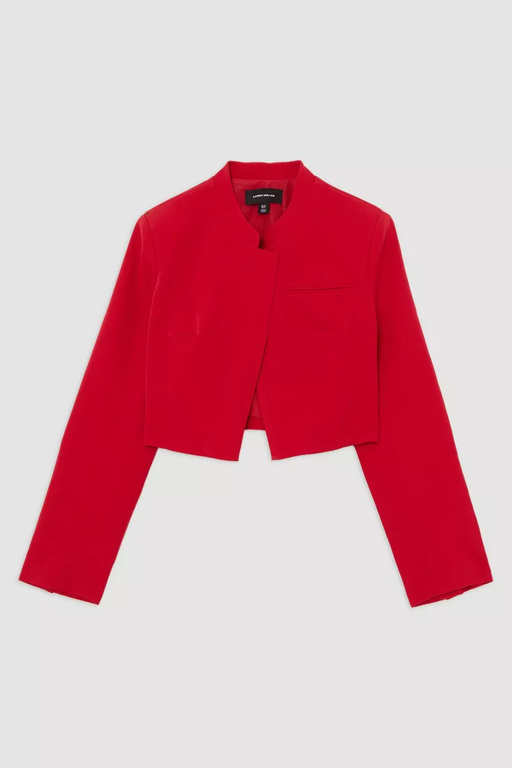 ★E.B.M★ Single tailored crop jacket EMP2WJK040 SILK SINGLE TAILORED CROP JACKET - avouavou 아보아보
